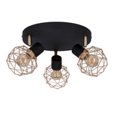Acrobat 98-66466 plafond ceiling lamp with a black shade and a golden shade