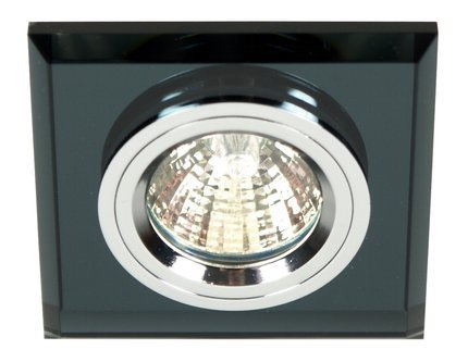 SS-13 black square glass ceiling luminaire 2231627