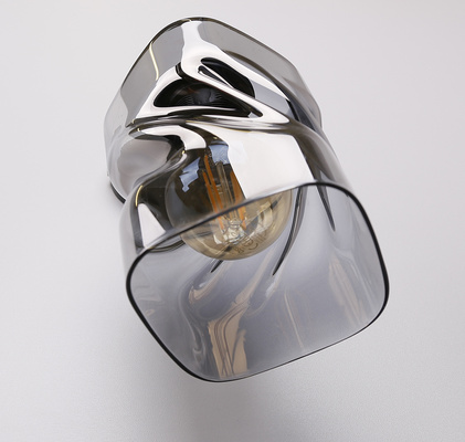 Lampa de perete abajur sticla fumata neagra Felis 21-00125