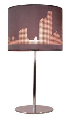 Grau/Chrom Manhattan Tischleuchte 41-55029