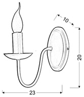 Wall lamp sconce 1X40W E14 cream BELLAGIO 21-96480