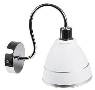 Wall lamp chrome white shade with a stripe 40W E14 Elf Candellux 21-72566