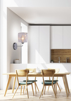 Single chrome wall lamp with white organza lampshade Nosja Candellux 21-62512