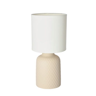 Lampa stołowa beżowa ceramika nocna Iner 41-79879