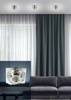 Plafonnier LED 3W verre carré SS-32 Candellux 2228808