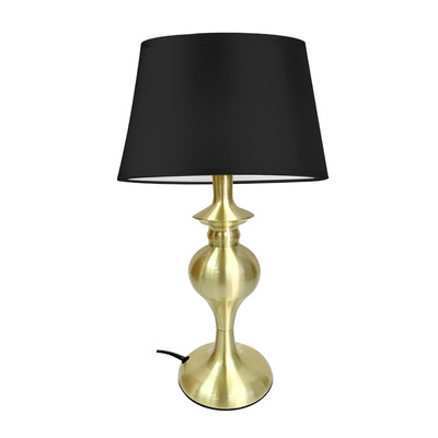 PRIMA GOLD CABINET LAMP GOLD SATIN 1X60W E27 BLACK SHADE