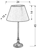 Black cabinet table lamp Noe 41-38821