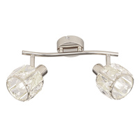 Lampa sufitowa Dubai listwa ze szklanymi kloszami 2-punktowa do salonu