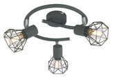Plafoniera spirala 3X40W E14 gri mat VERVE 98-60990