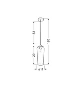 HANGING LAMP EOL 31-51844 1xE27 YELLOW GREEN