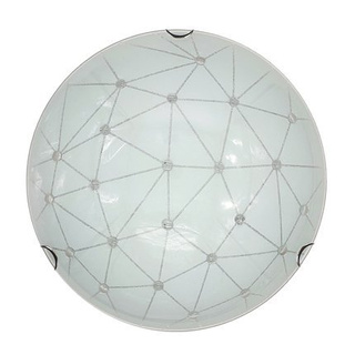 Weiße runde Wand-Deckenleuchte aus Glas 60W Rock Candellux 13-82176