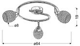 Ceiling lamp candellux clear 98-06899 spiral g9 transparent