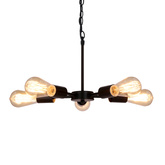 Suspension Sparta noire 5X60W E27 35-09388