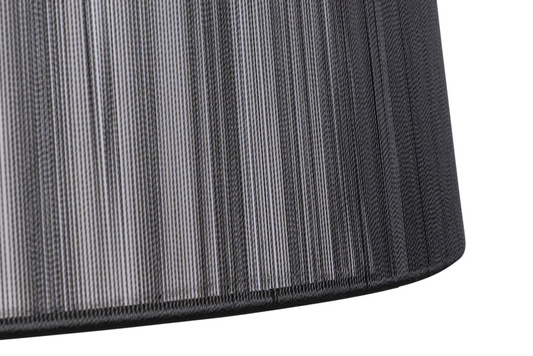 Lampa wisząca z abażurem Gillenia czarna nitkowa do salonu