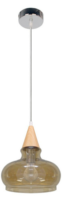 Hängelampe aus geräuchertem Glas 60W E27 Enriks 1 Candellux 31-77783