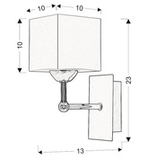 Wall Lamp Sconce Candellux Cubetto 21-24513 E27 Wood+Chrome