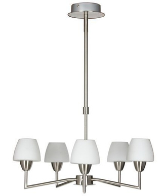 Lampa wisząca Togo pięciopunktowa z kloszami szklana do jadalni G9