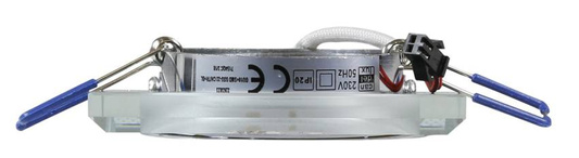 Deckenleuchte mit Öse Candellux Ssu-22 Ch/Tr+Bl Gu10 50W+Led Smd 2 1W Blau 230V Chrom