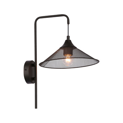 Black metal wall lamp E27 Kiruna Ledea 50401207