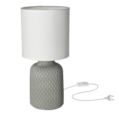 Lampe de table de chevet en céramique grise Iner Candellux 41-79886