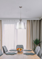 Prima hanging lamp chrome 1x60 e27 Silver lampshade