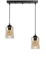 Hanging lamp black / amber strip 2xE27 Felis 32-00170