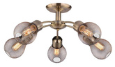 Patina ceiling lamp with a wire shade 5x60W Gliva 35-56603