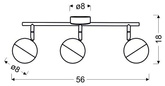 Aplic LED 3x3W RGB PARTY 93-67777 banda CHROM