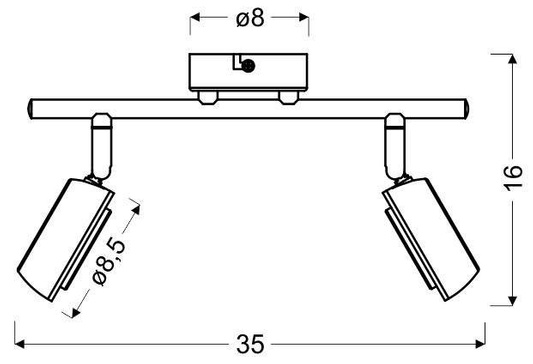 Lampa de perete Candellux Mild 92-66749, banda 3000K