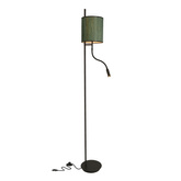 Bendi lampa podłogowa czarna 1x40w e27+3w led Abażur zielony 51-25265