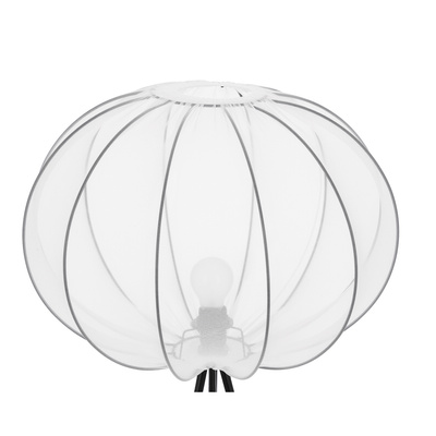 MELLOW lampa podłogowa czarny 1x40W E27 abażur 52 biały kula 51-40879