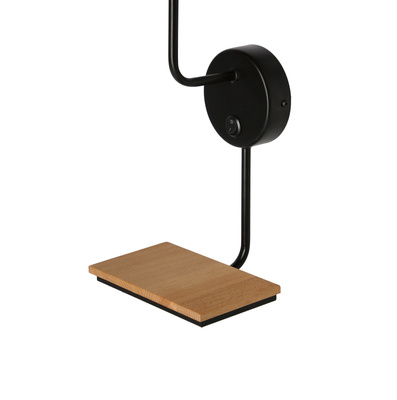 Keto black wall lamp 1x40w e14 Lampshade with switch