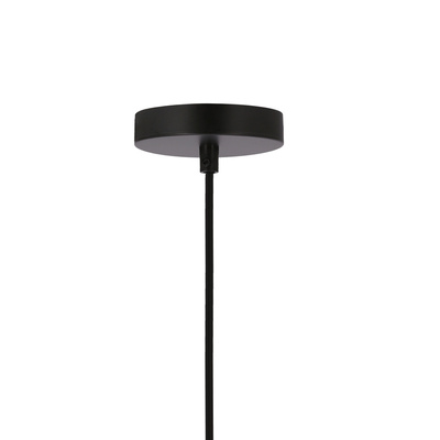 Udin small lampa wisząca czarny 1x15W GU10 klosz szary