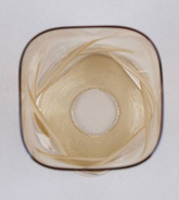 Wandleuchte schwarz mit bernsteinfarbenem Glasschirm Felis 21-00163