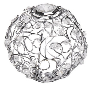 Abajur din sârmă cromată cu cristale pentru spoturi G9 cu piuliță de guler 79-12685