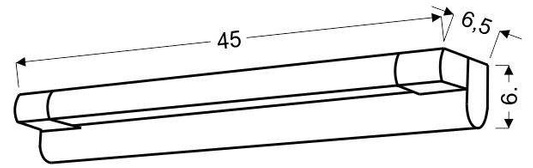 Applique au-dessus du miroir LED 5W MIA 45cm chrome 20-74188