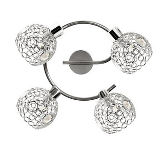 Plafonnier spirale 4xG9 chrome+cristal Aron 98-12340
