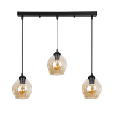Glas-Hängelampe schwarz / braun 3xE27 Aspa 33-00606
