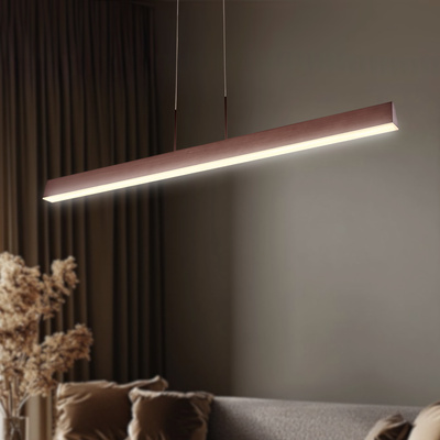 LED linear pendant lamp COCONUT minimalist lamp over table