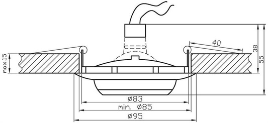 Plafoniera ro-01 MR-16 2230249