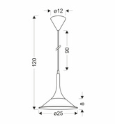 Lampe suspendue noire 25cm Kiruna S Ledea 50101205