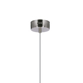 Hanging lamp FIUGGI blue with long glass shade modern LED lamp over table and for living room