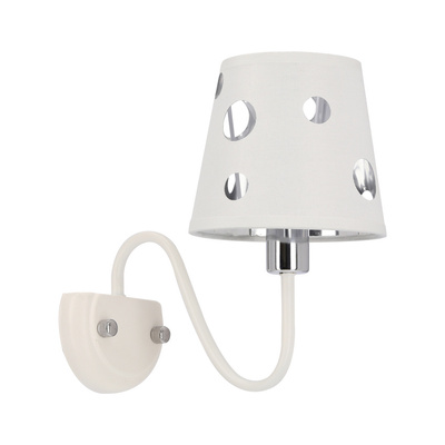 White wall lamp with holes Batley Ledea 50401112