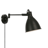 Black adjustable wall lamp 1xE27 Espera 21-85238
