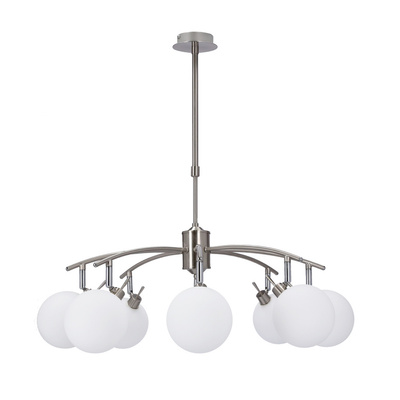 Ghost Hängelampe satiniert 8x40W G9 weißer Schirm 38-14764