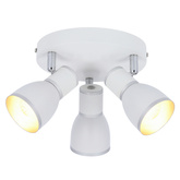 Lampa sufitowa candellux fido 98-63397 plafon e14 biały+chrom