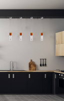 Lara 31-04065 suspension carrée en cristal chromé