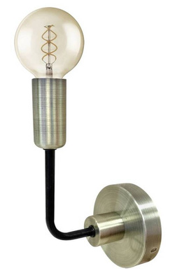 Patina/black matte wall lamp without Saga 21-01313 shade