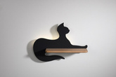5W LED-Wandleuchte für ein Kind, schwarze sitzende Katze, Candellux 21-75642
