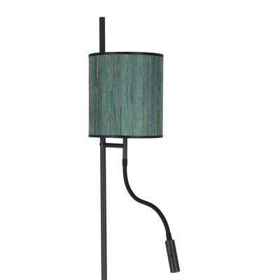 Lampa de podea Bendi neagra 1x40w e27+3w led Abajur verde 51-25265